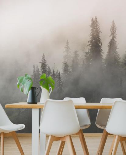 Decorazione murale con foresta pluviale dell'Alaska Decorazione murale con foresta pluviale dell'Alaska