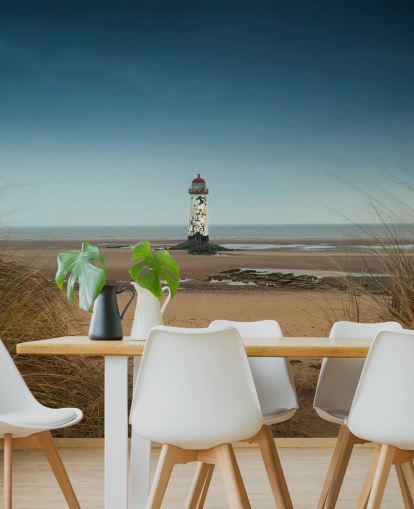 Gamle fyr på stranden Bakgrunn Gamle fyr på stranden Bakgrunn