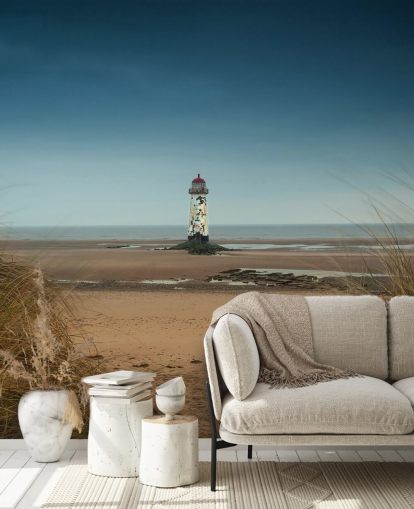 Papel de Parede Old Lighthouse on Beach Papel de Parede Old Lighthouse on Beach