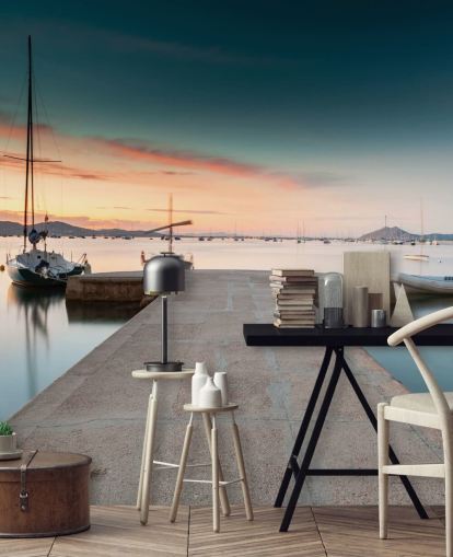 Papier peint Sunset Concrete Jetty Papier peint Sunset Concrete Jetty