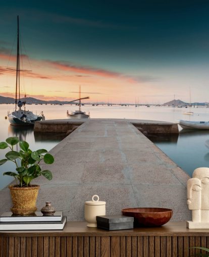 Sunset Concrete Jetty Wallpaper Sunset Concrete Jetty Wallpaper