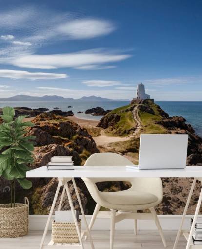 Papel de Parede Rocky Coast and Lighthouse Papel de Parede Rocky Coast and Lighthouse