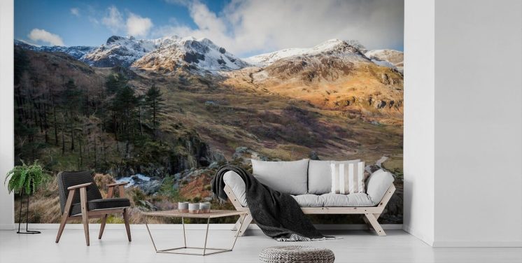 vacker landskapstapet som heter Snow Mountains Snowdonia av Anthony Bryant Photography