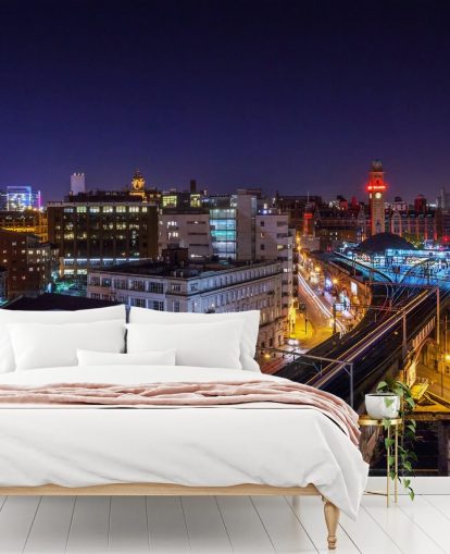 Manchester Oxford Road Skyline Wall Mural Manchester Oxford Road Skyline Wall Mural