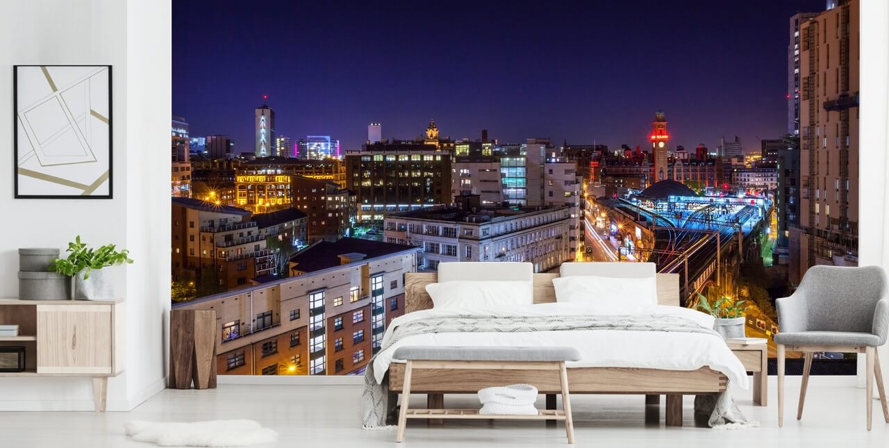 Manchester Oxford Road Skyline Wall Mural
