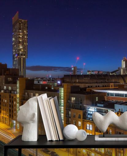Manchester Skyline Stars Wall Mural Manchester Skyline Stars Wall Mural