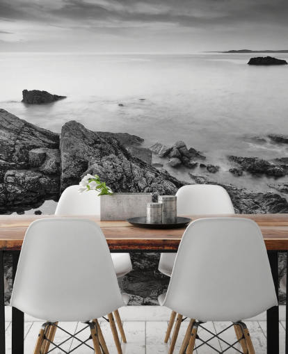 Svart og hvit Kyst Bakgrunn Svart og hvit Kyst Bakgrunn