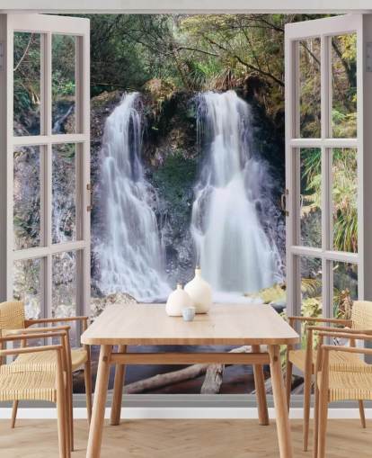 Wasserfall Fensteransicht Wallpaper Wasserfall Fensteransicht Wallpaper