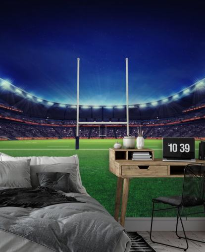 Rugby-kenttä yöllä Rugby Taustakuva Rugby-kenttä yöllä Rugby Taustakuva