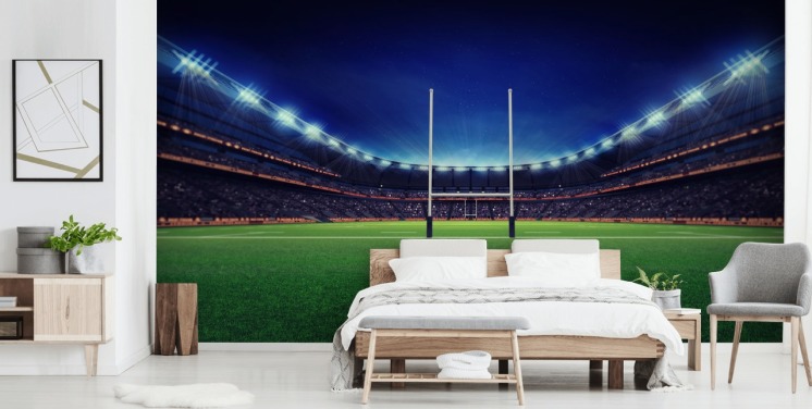 Rugbyplan på natten Rugby Bakgrund