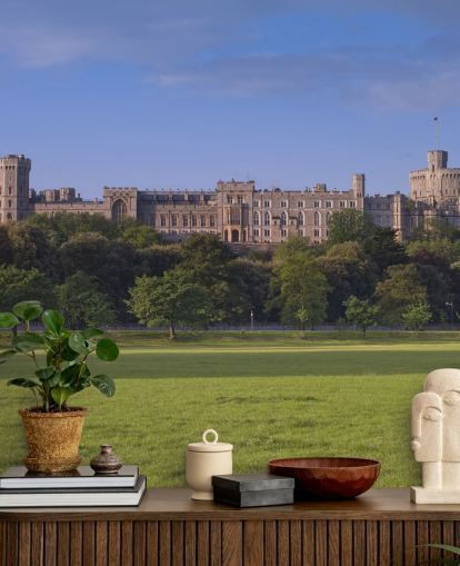 Windsor Castle View fra Field Wallpaper Windsor Castle View fra Field Wallpaper