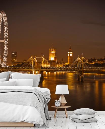 Houses of Parliament at Night Wall Mural Houses of Parliament at Night Wall Mural