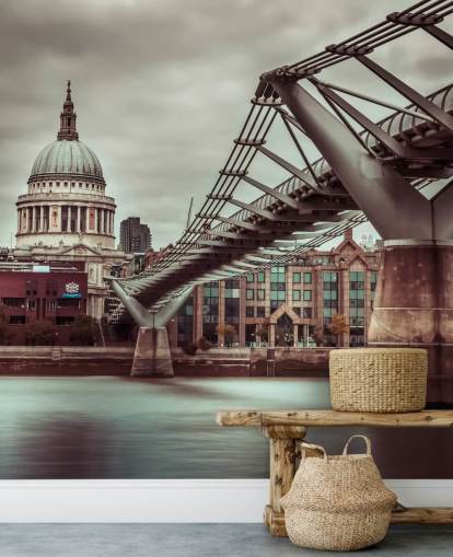 St Paul's Cathedral, Millennium Bridge Wallpaper St Paul's Cathedral, Millennium Bridge Wallpaper