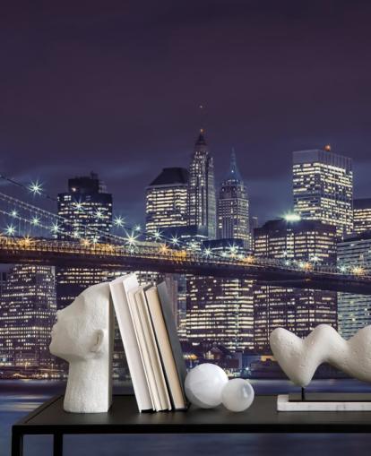 Décoration murale Moody Blue, pont de Brooklyn Décoration murale Moody Blue, pont de Brooklyn