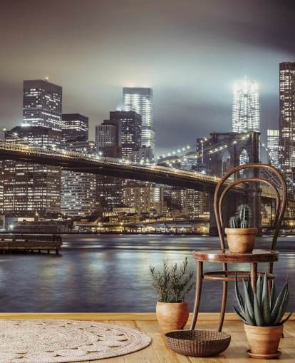 Brooklyn Bridge i kveld tapet Brooklyn Bridge i kveld tapet