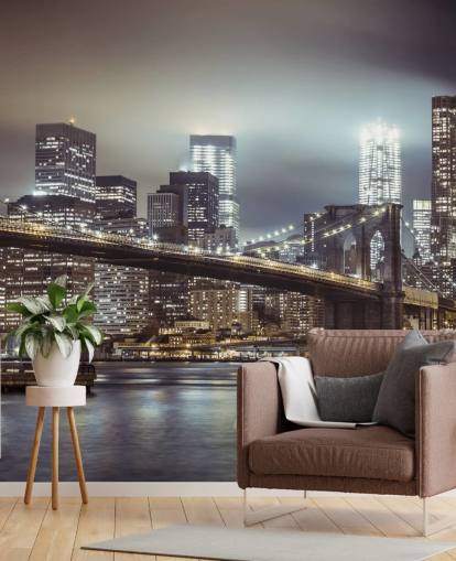 Brooklyn Bridge illalla Taustakuva Brooklyn Bridge illalla Taustakuva