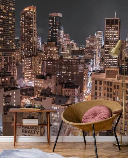 Lower Manhattan Lights Wall Mural Lower Manhattan Lights Wall Mural