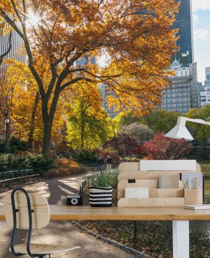 Stien gjennom Central Park i høst tapet Stien gjennom Central Park i høst tapet