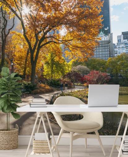 Weg durch den Central Park im Herbst Wallpaper Weg durch den Central Park im Herbst Wallpaper