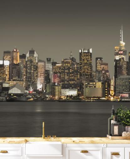 New York Skyskraper Lys Bakgrunn New York Skyskraper Lys Bakgrunn