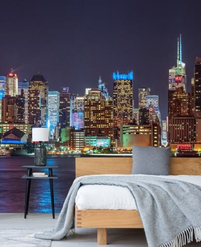 New York Lyser Veggmaleri New York Lyser Veggmaleri