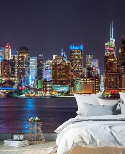 New York ljus ljus väggmålning New York ljus ljus väggmålning