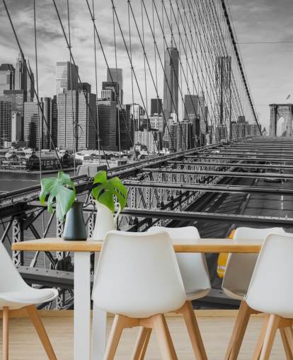 Dagslys på Brooklyn Bridge Farve Splash Wallpaper Dagslys på Brooklyn Bridge Farve Splash Wallpaper