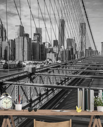 Daylight on Brooklyn Bridge Colour Splash Wallpaper Daylight on Brooklyn Bridge Colour Splash Wallpaper