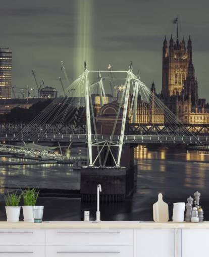 Luzes brilhantes no papel de parede London Eye Luzes brilhantes no papel de parede London Eye