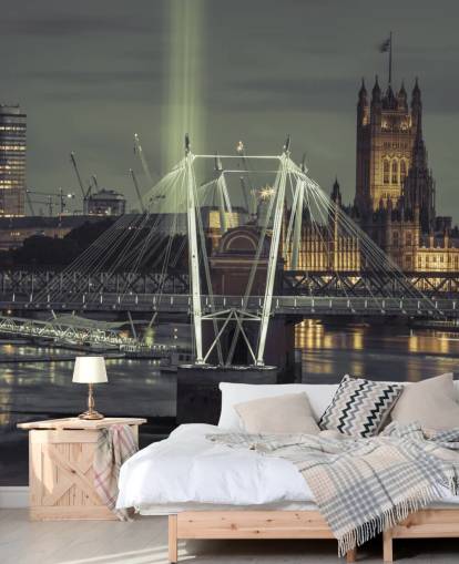 Luzes brilhantes no papel de parede London Eye Luzes brilhantes no papel de parede London Eye