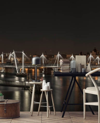 Night Lights over London Wall Mural Night Lights over London Wall Mural