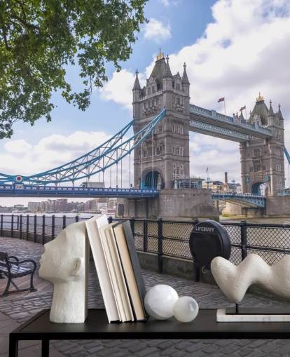 Tower Bridge fra Thames Promenade Veggmaleri Tower Bridge fra Thames Promenade Veggmaleri