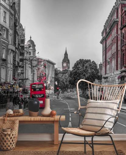 Streets of London Color Splash veggmaleri Streets of London Color Splash veggmaleri