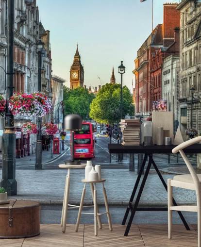 Papel de parede para celular gratis Streets of London city with Double Dec Papel de parede para celular gratis Streets of London city with Double Dec