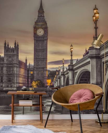 Westminster Bridge and Big Ben mural Westminster Bridge and Big Ben mural