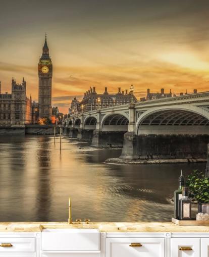 Descargar el fondo de pantalla westminster and bridge at sunset Descargar el fondo de pantalla westminster and bridge at sunset