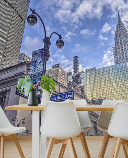 New York Stadtbild mit Chrysler Building Wandgemälde New York Stadtbild mit Chrysler Building Wandgemälde