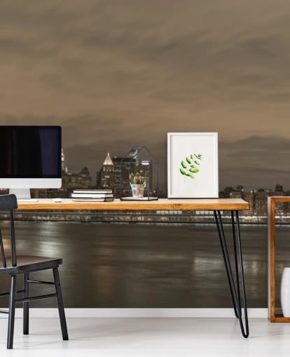 Brooklyn Bridge och Manhattan Bridge väggmålning Brooklyn Bridge och Manhattan Bridge väggmålning