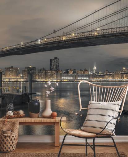 Brooklyn Bridge Long Shot Wall Mural Brooklyn Bridge Long Shot Wall Mural