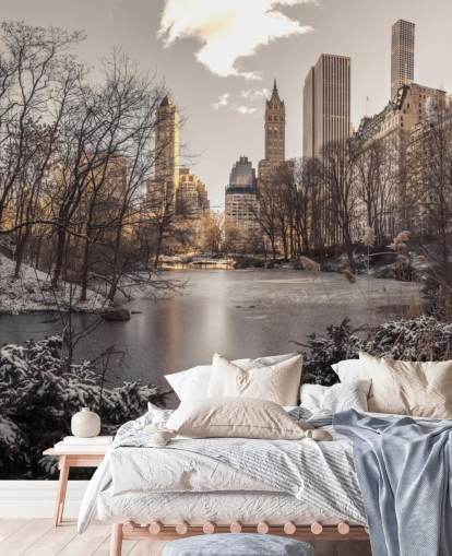 Vintersoloppgang i Central Park Wall Mural Vintersoloppgang i Central Park Wall Mural