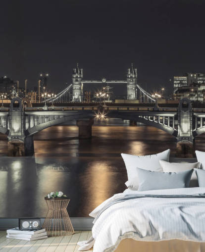 Tower Bridge London natt panorama bakgrunn Tower Bridge London natt panorama bakgrunn