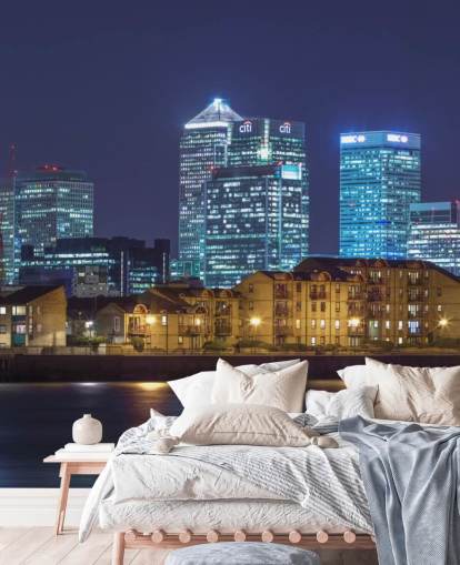 Papel de parede iluminado do horizonte de Londres à noite Papel de parede iluminado do horizonte de Londres à noite