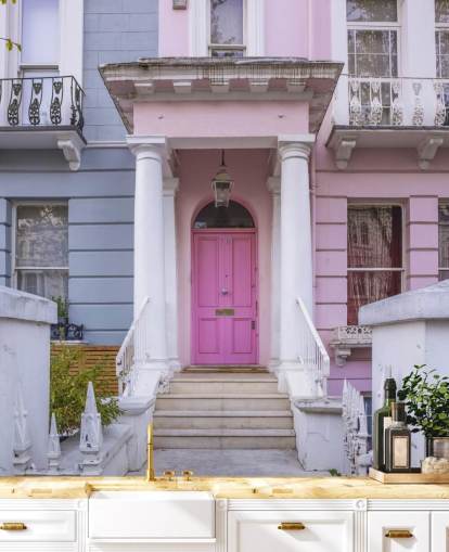 Notting Hill Colourful House Wall Mural Notting Hill Colourful House Wall Mural