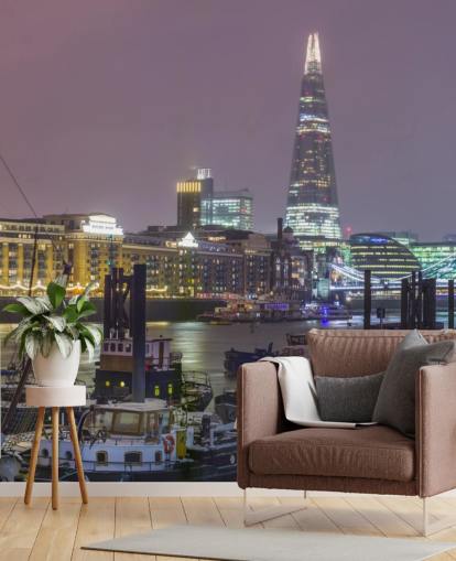 London Skyline Winter Panoramic Wallpaper London Skyline Winter Panoramic Wallpaper