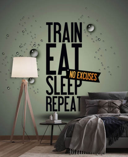 customisable motivational fitness wallpaper mural called Motivating Gym for gyms, sports clubs and home gyms customisable motivational fitness wallpaper mural called Motivating Gym for gyms, sports clubs and home gyms