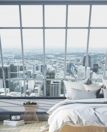 Vasta carta da parati con vista sulla finestra Vasta carta da parati con vista sulla finestra