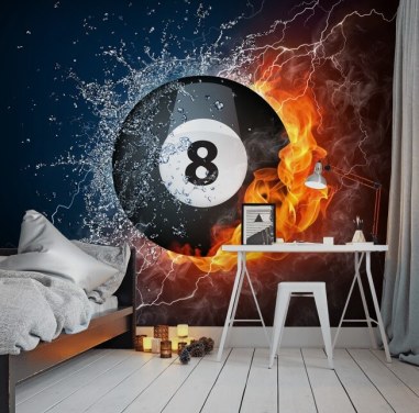 fond d'écran de boule de glace et de feu