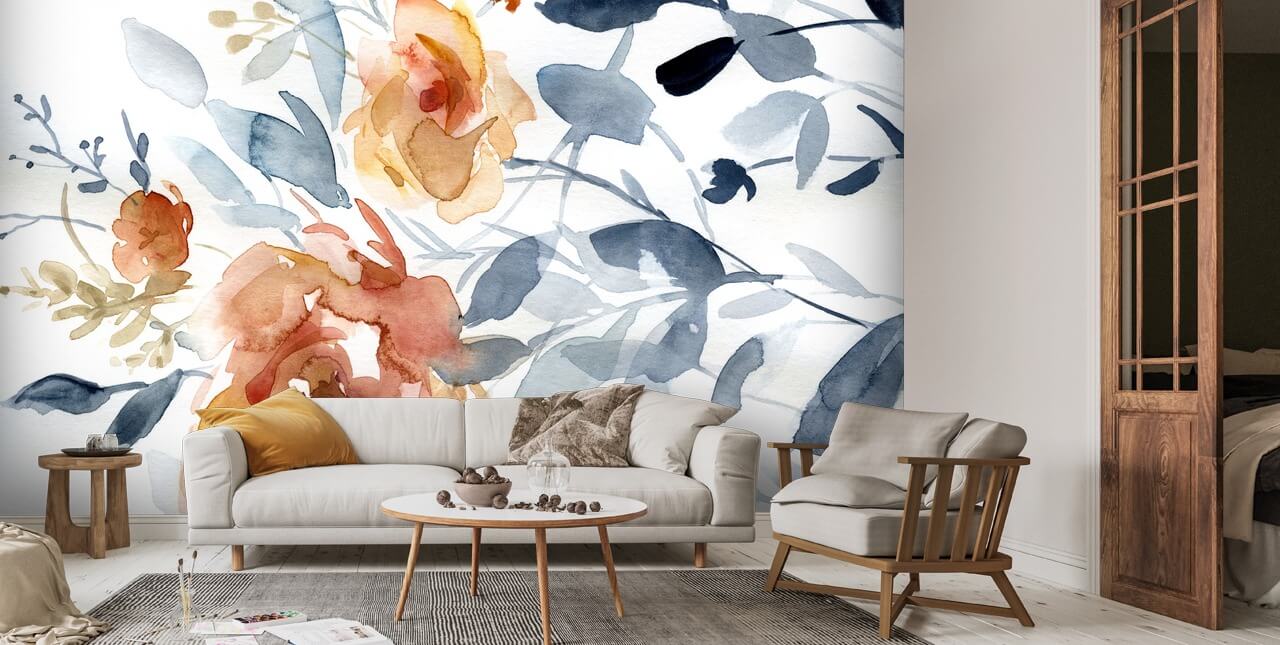 Flowering Branches Wall Mural | Wallsauce US