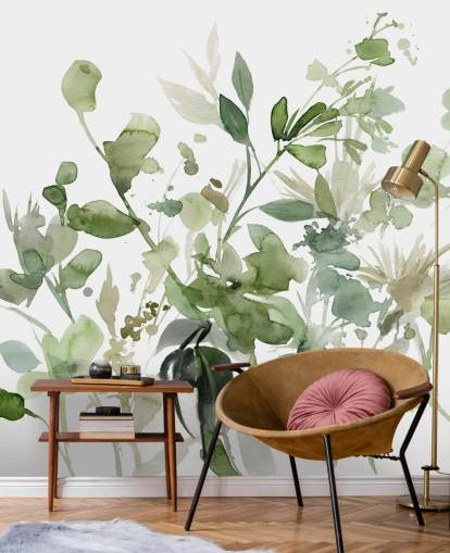 carta da parati da giardino personalizzabile verde e bianca chiamata Garden Sage di Carol Robinson per camere da letto o salotti carta da parati da giardino personalizzabile verde e bianca chiamata Garden Sage di Carol Robinson per camere da letto o salotti