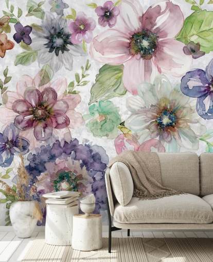 Lila och rosa blommor Bakgrund Lila och rosa blommor Bakgrund